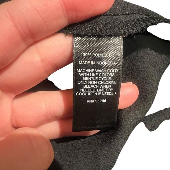 3 for $30! Express black sheer button down blouse. Size xs - Picture 6 of 8